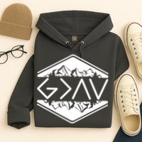 Inspirational Christian God Is Greater Than The High And Lows Camping Hoodie