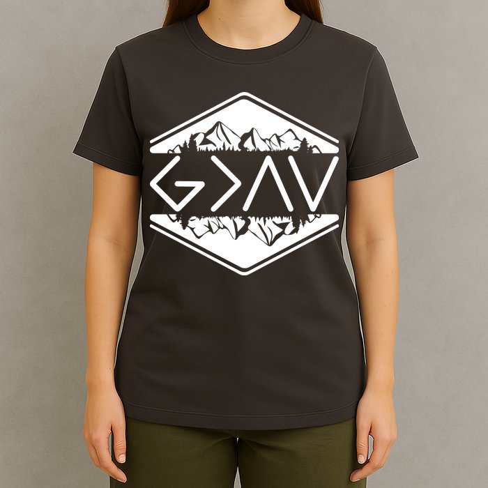 Inspirational Christian God Is Greater Than The High And Lows Camping T-Shirt
