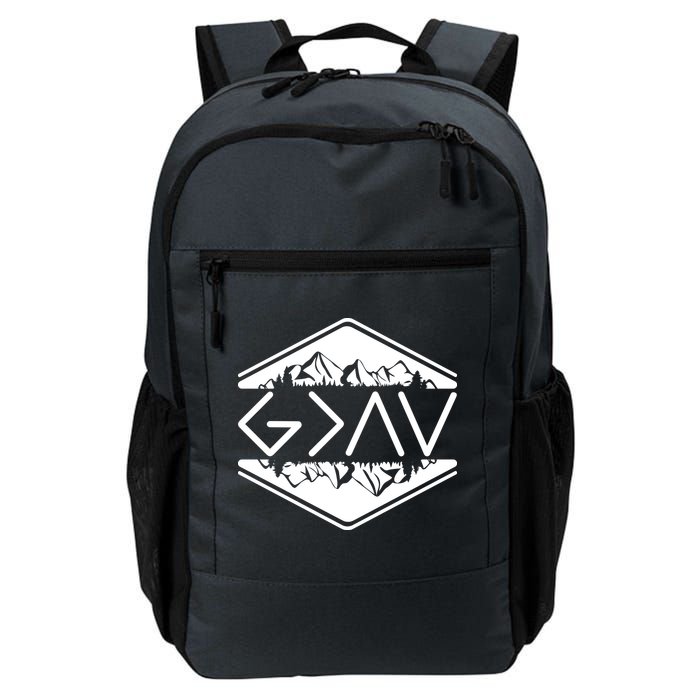Inspirational Christian God Is Greater Than The High And Lows Camping Backpack