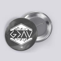Inspirational Christian God Is Greater Than The High And Lows Camping Button