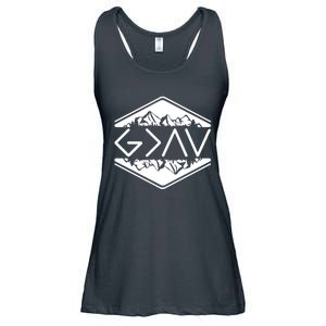 Inspirational Christian God Is Greater Than The High And Lows Camping Ladies Essential Flowy Tank