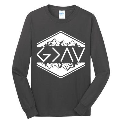 Inspirational Christian God Is Greater Than The High And Lows Camping Tall Long Sleeve T-Shirt