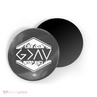 Inspirational Christian God Is Greater Than The High And Lows Camping Magnet