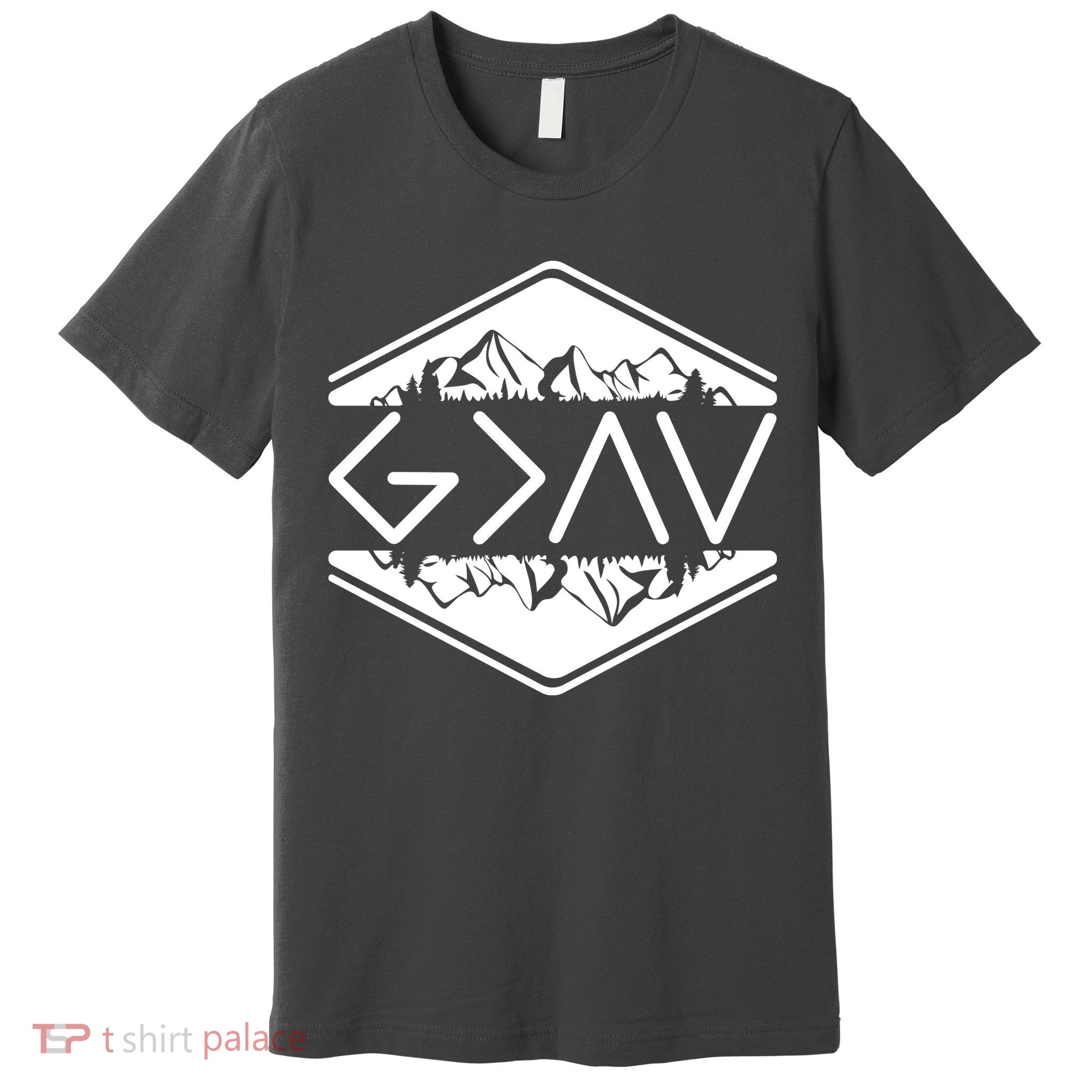 Inspirational Christian God Is Greater Than The High And Lows Camping Premium T-Shirt