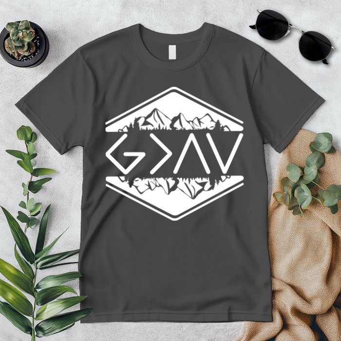 Inspirational Christian God Is Greater Than The High And Lows Camping Premium T-Shirt