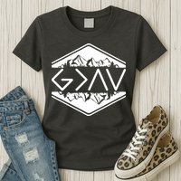 Inspirational Christian God Is Greater Than The High And Lows Camping Womens T-Shirt