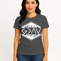 Inspirational Christian God Is Greater Than The High And Lows Camping Womens T-Shirt