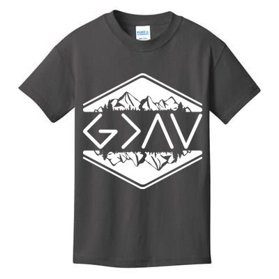 Inspirational Christian God Is Greater Than The High And Lows Camping Kids T-Shirt