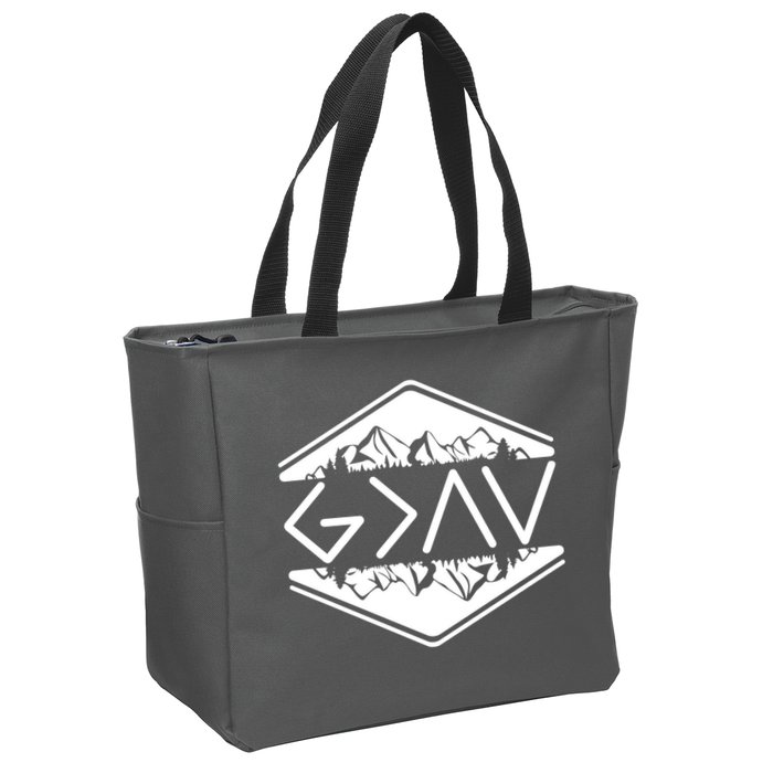 Inspirational Christian God Is Greater Than The High And Lows Camping Zip Tote Bag