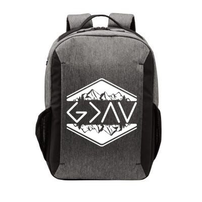 Inspirational Christian God Is Greater Than The High And Lows Camping Vector Backpack