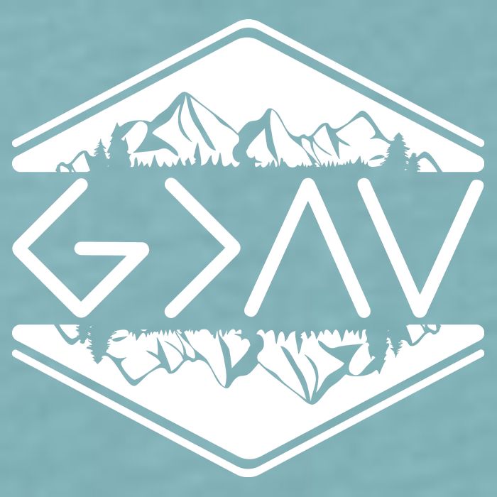 Inspirational Christian God Is Greater Than The High And Lows Camping Sueded Cloud Jersey T-Shirt