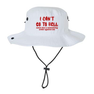 I Cant Go To Hell Satan Has A Restraining Order Against Me Funny Bucket Hat