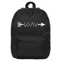 Inspirational Christian God Is Greater Than The High And Lows Shooting Arrow 16 in Basic Backpack