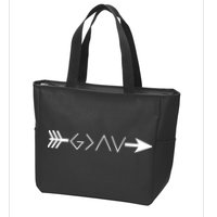 Inspirational Christian God Is Greater Than The High And Lows Shooting Arrow Zip Tote Bag