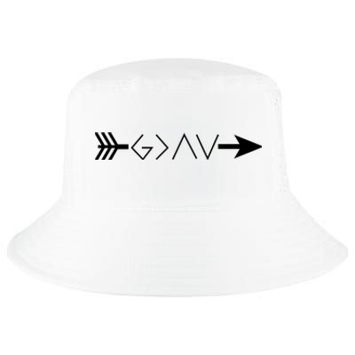 Inspirational Christian God Is Greater Than The High And Lows Shooting Arrow Cool Comfort Performance Bucket Hat