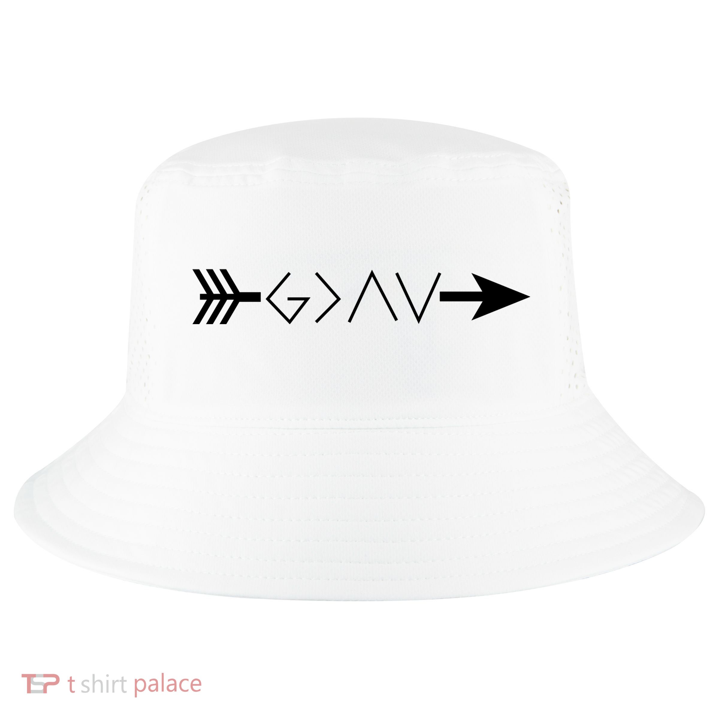 Inspirational Christian God Is Greater Than The High And Lows Shooting Arrow Cool Comfort Performance Bucket Hat