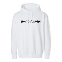 Inspirational Christian God Is Greater Than The High And Lows Shooting Arrow Garment-Dyed Fleece Hoodie