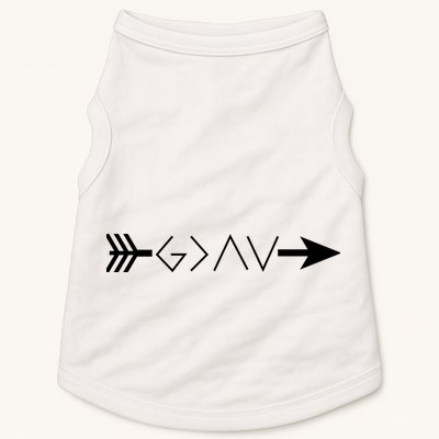 Inspirational Christian God Is Greater Than The High And Lows Shooting Arrow Doggie Tank