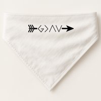 Inspirational Christian God Is Greater Than The High And Lows Shooting Arrow USA-Made Doggie Bandana