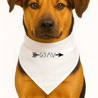 Inspirational Christian God Is Greater Than The High And Lows Shooting Arrow USA-Made Doggie Bandana