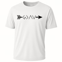 Inspirational Christian God Is Greater Than The High And Lows Shooting Arrow Performance Shirt