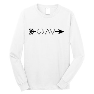 Inspirational Christian God Is Greater Than The High And Lows Shooting Arrow Long Sleeve Shirt