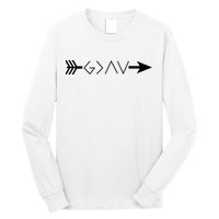 Inspirational Christian God Is Greater Than The High And Lows Shooting Arrow Long Sleeve Shirt