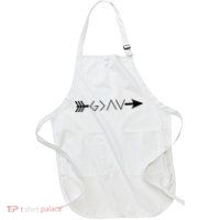 Inspirational Christian God Is Greater Than The High And Lows Shooting Arrow Full-Length Apron With Pockets