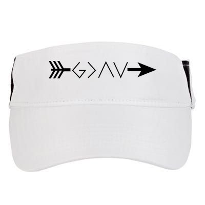 Inspirational Christian God Is Greater Than The High And Lows Shooting Arrow Adult Drive Performance Visor