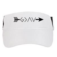 Inspirational Christian God Is Greater Than The High And Lows Shooting Arrow Adult Drive Performance Visor
