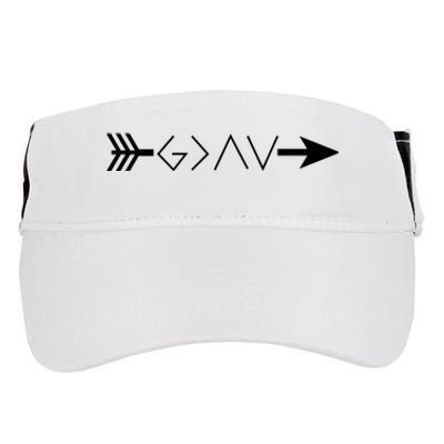 Inspirational Christian God Is Greater Than The High And Lows Shooting Arrow Adult Drive Performance Visor