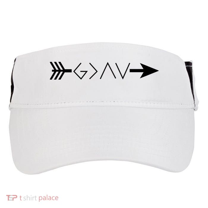 Inspirational Christian God Is Greater Than The High And Lows Shooting Arrow Adult Drive Performance Visor