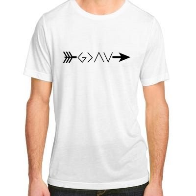 Inspirational Christian God Is Greater Than The High And Lows Shooting Arrow Adult ChromaSoft Performance T-Shirt