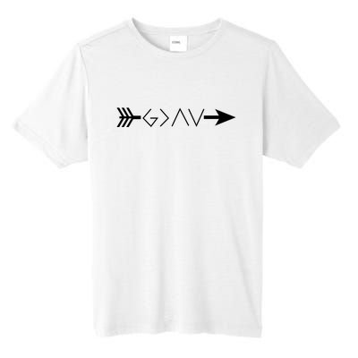 Inspirational Christian God Is Greater Than The High And Lows Shooting Arrow Tall Fusion ChromaSoft Performance T-Shirt