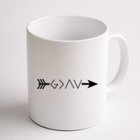Inspirational Christian God Is Greater Than The High And Lows Shooting Arrow Mug