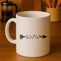 Inspirational Christian God Is Greater Than The High And Lows Shooting Arrow Mug