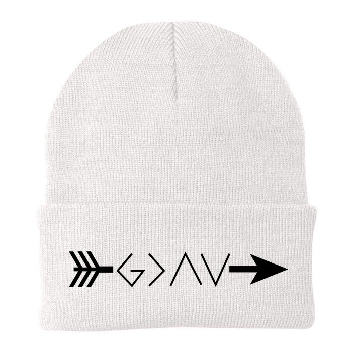 Inspirational Christian God Is Greater Than The High And Lows Shooting Arrow Beanie