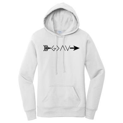 Inspirational Christian God Is Greater Than The High And Lows Shooting Arrow Women's Pullover Hoodie