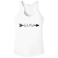 Inspirational Christian God Is Greater Than The High And Lows Shooting Arrow Ladies PosiCharge Competitor Racerback Tank