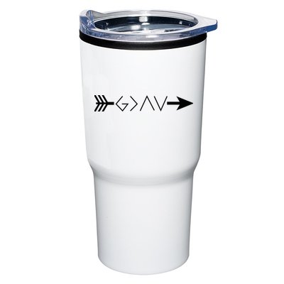Inspirational Christian God Is Greater Than The High And Lows Shooting Arrow Tumbler