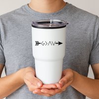Inspirational Christian God Is Greater Than The High And Lows Shooting Arrow Tumbler