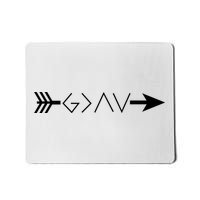 Inspirational Christian God Is Greater Than The High And Lows Shooting Arrow Mousepad