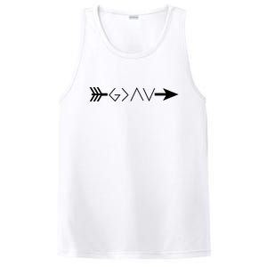 Inspirational Christian God Is Greater Than The High And Lows Shooting Arrow PosiCharge Competitor Tank