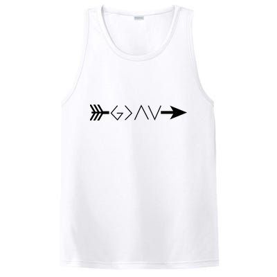Inspirational Christian God Is Greater Than The High And Lows Shooting Arrow PosiCharge Competitor Tank