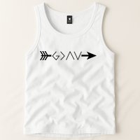 Inspirational Christian God Is Greater Than The High And Lows Shooting Arrow Tank Top