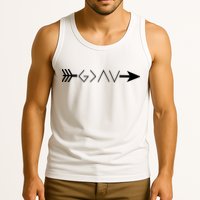 Inspirational Christian God Is Greater Than The High And Lows Shooting Arrow Tank Top