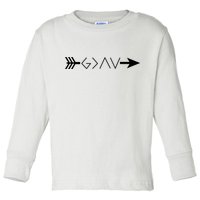 Inspirational Christian God Is Greater Than The High And Lows Shooting Arrow Toddler Long Sleeve Shirt