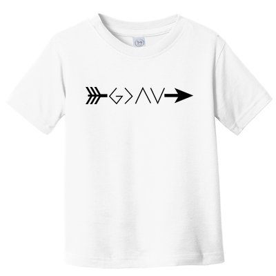 Inspirational Christian God Is Greater Than The High And Lows Shooting Arrow Toddler T-Shirt