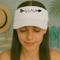 Inspirational Christian God Is Greater Than The High And Lows Shooting Arrow Visor
