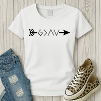 Inspirational Christian God Is Greater Than The High And Lows Shooting Arrow Womens T-Shirt